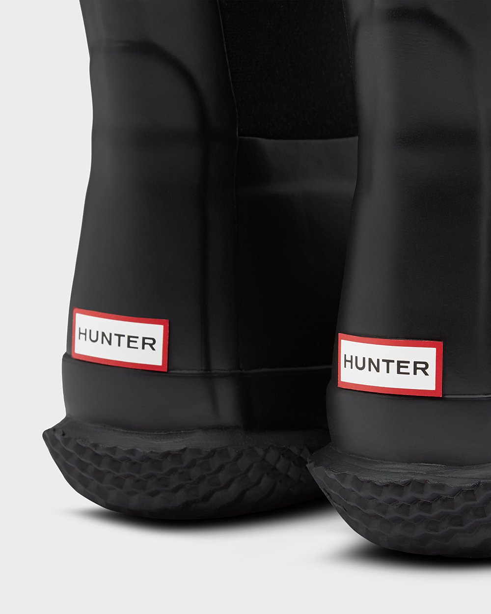 Botas de Nieve Hunter Niños - Original Big Insulated Roll Top Sherpa - Negros - WAGMECR-73